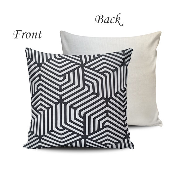 Black and White Stripes Cushion